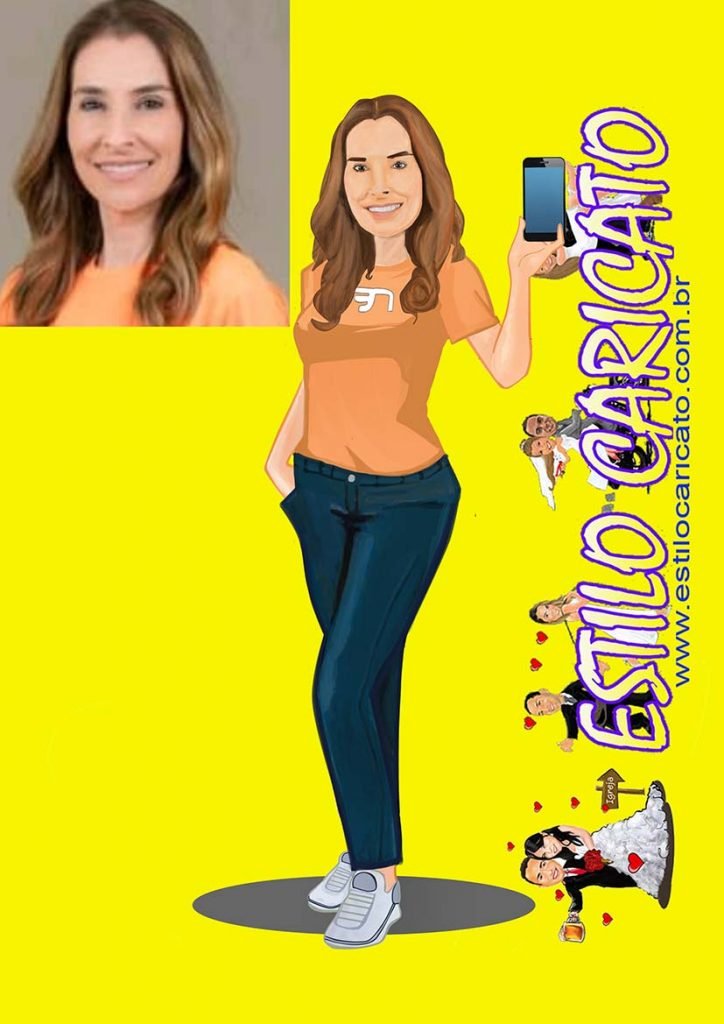 Caricatura de Mulher- Ilustração Digital