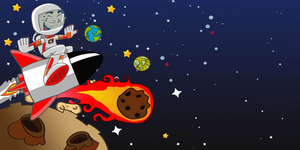 O Astronauta- Ilustração infantil para livro