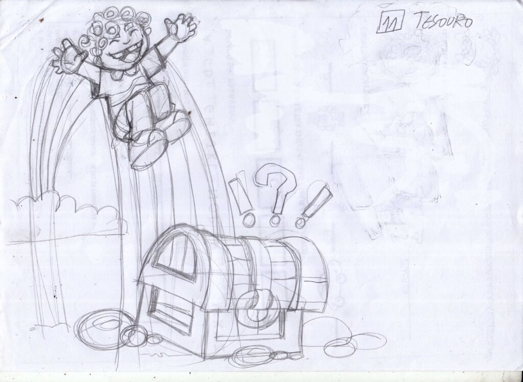 Tesouro no Final do Arco Íris - Ilustração infantil para livro