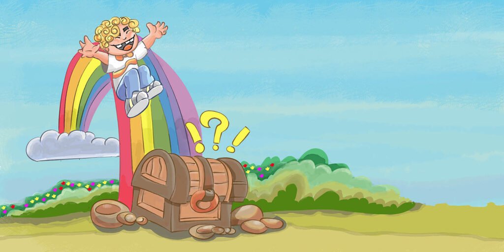 Tesouro no Final do Arco Íris - Ilustração infantil para livro