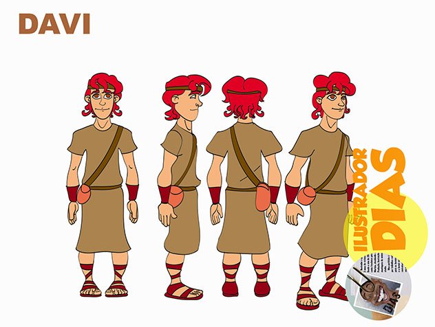 Davi e Golias - Ilustração