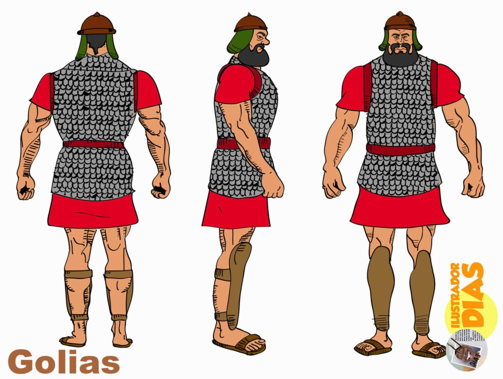 Davi e Golias - Ilustração