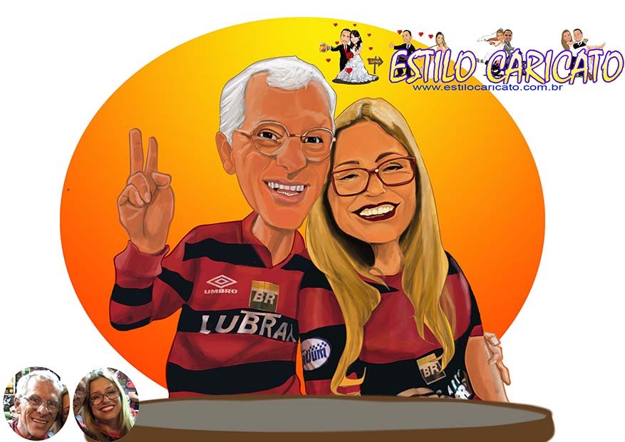 Dia dos pais-Caricatura