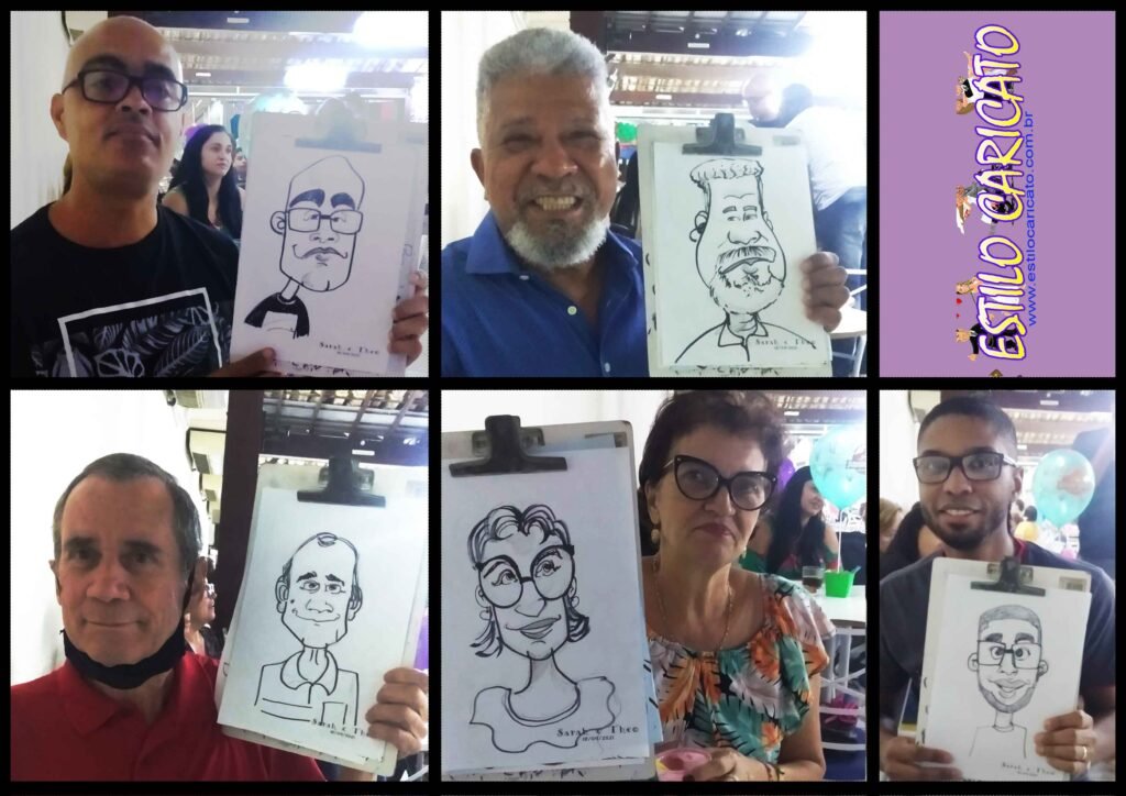 Caricatura ao vivo em evento infantil