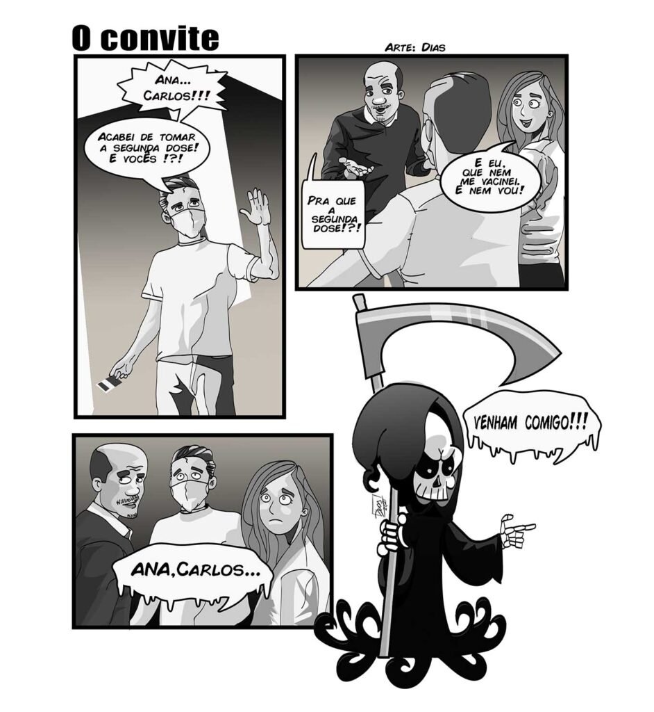 Tira sobre a pandemia-Segunda dose