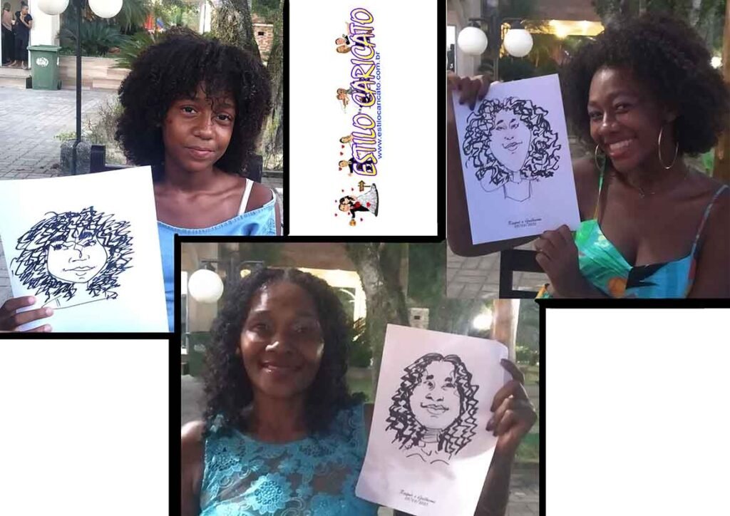 Caricatura ao vivo em casamento- Em Tinguá