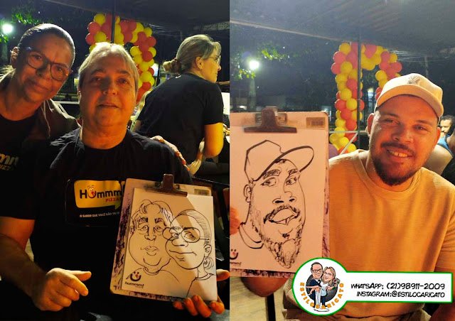 Caricatura ao vivo na hummm pizzas!
