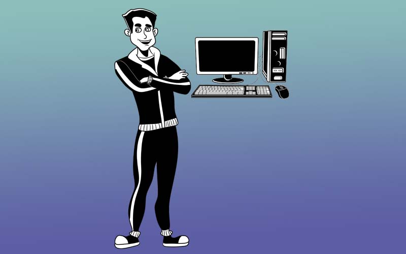 Ilustração no estilo cartoon