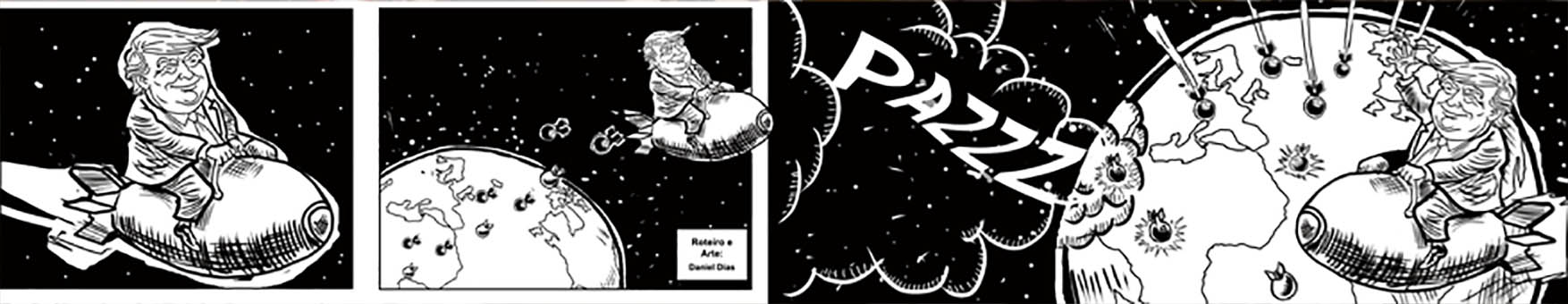 Donald Trump vs. Irã: Charge Editorial