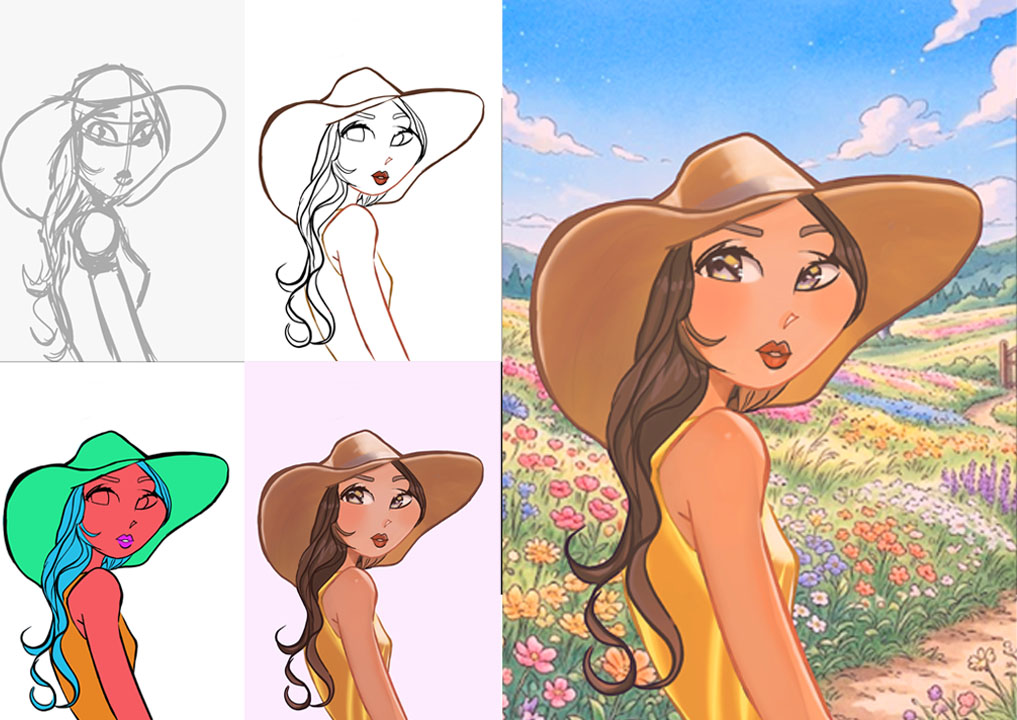 Ilustração estilo mangá