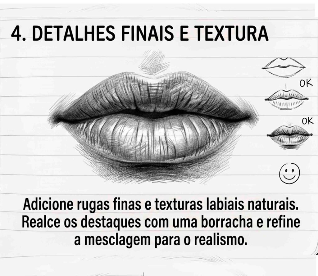 Como Desenhar uma Boca Realista Passo a Passo: